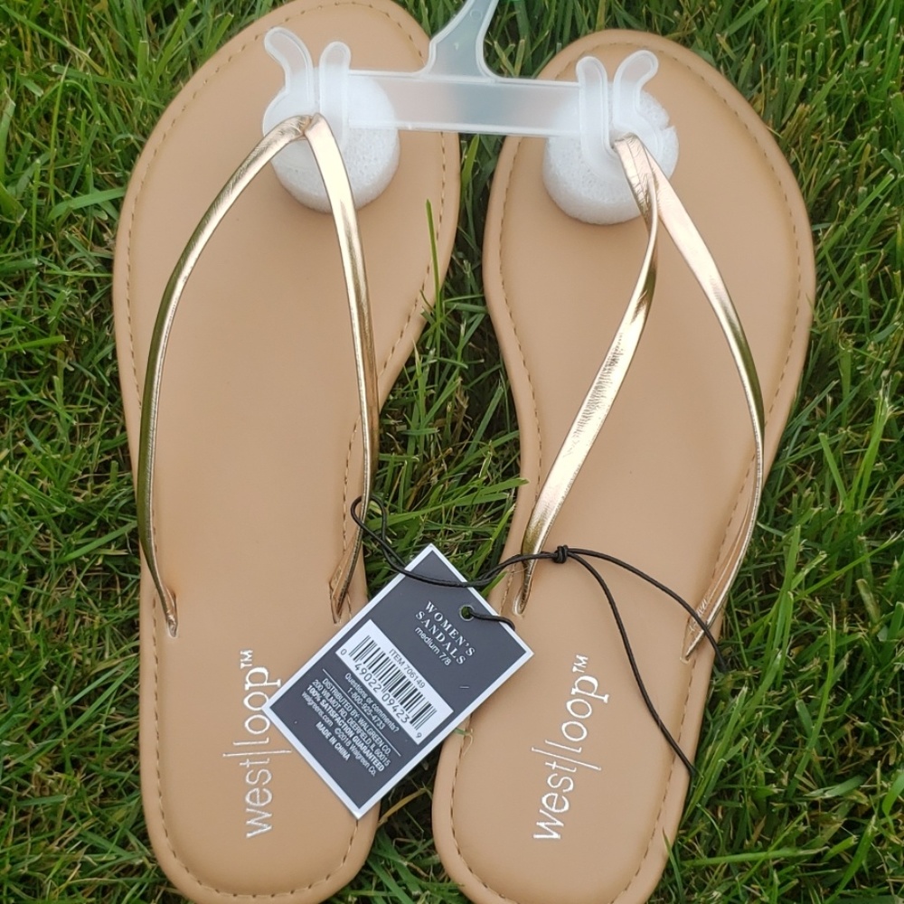 Sandal Flip Flops in Rose Gold NEW!